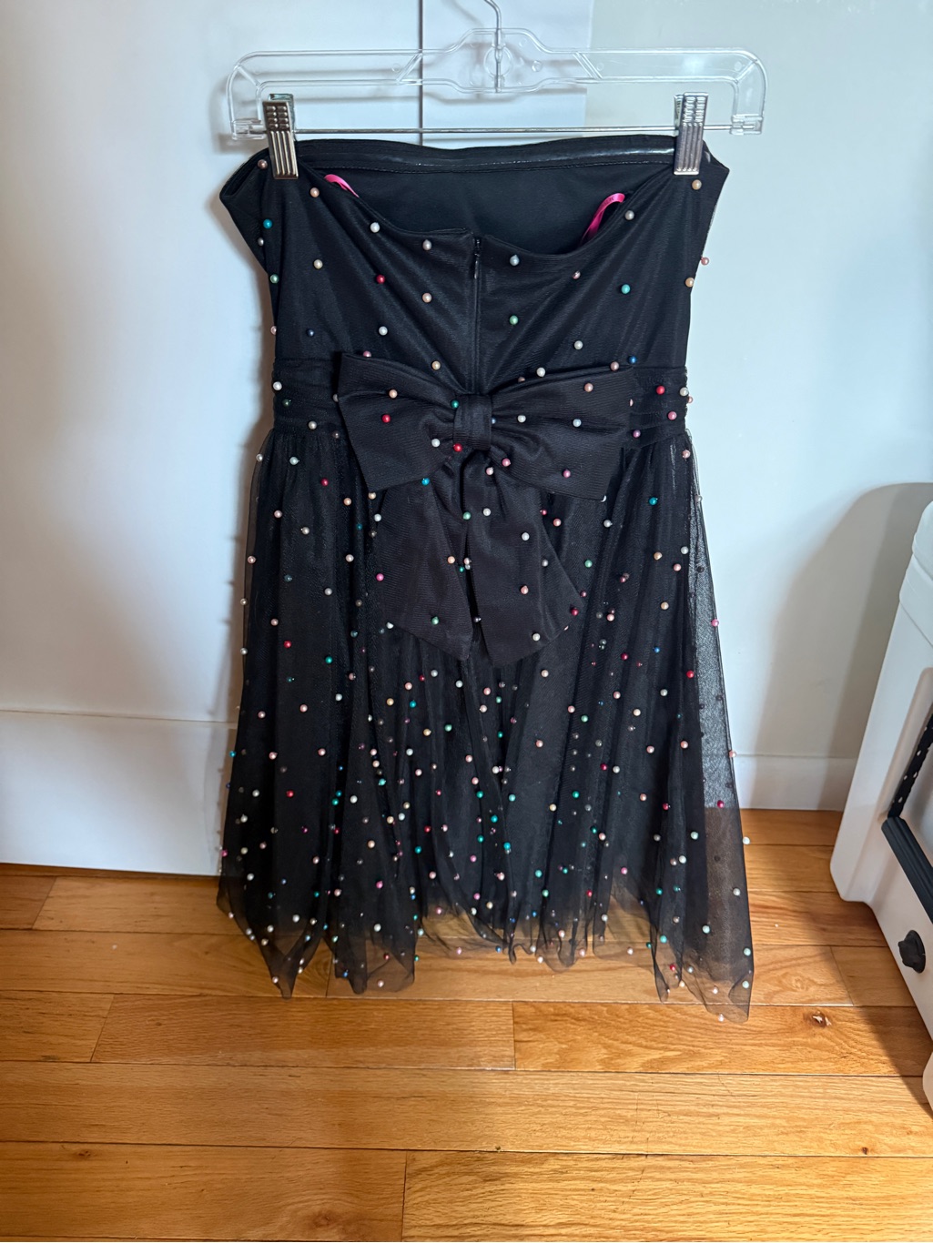 Betsey Johnson Black Dress With Hot Pink Label